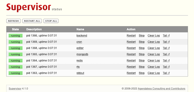 The Appsmith Supervisor page